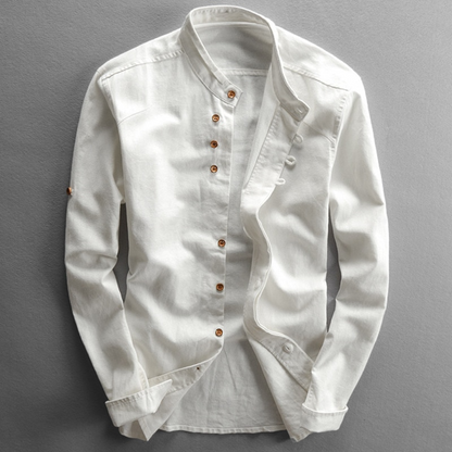 Kai | Button Down Collar Long Sleeve Slim Fit Casual Shirt