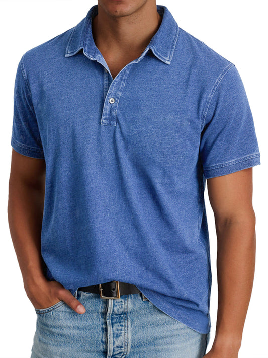 Spencer | Men's Vintage Washed Relaxed Polo Shirt