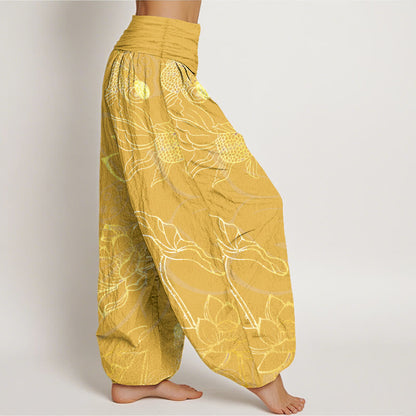 Lotus | Women's Cotton Elastic Waist Boho Print Harem Pants