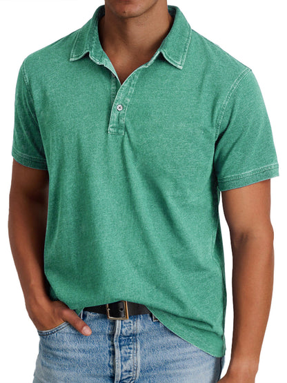 Spencer | Men's Vintage Washed Relaxed Polo Shirt