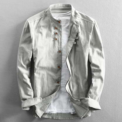 Kai | Button Down Collar Long Sleeve Slim Fit Casual Shirt