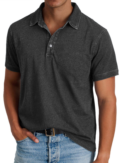 Spencer | Men's Vintage Washed Relaxed Polo Shirt