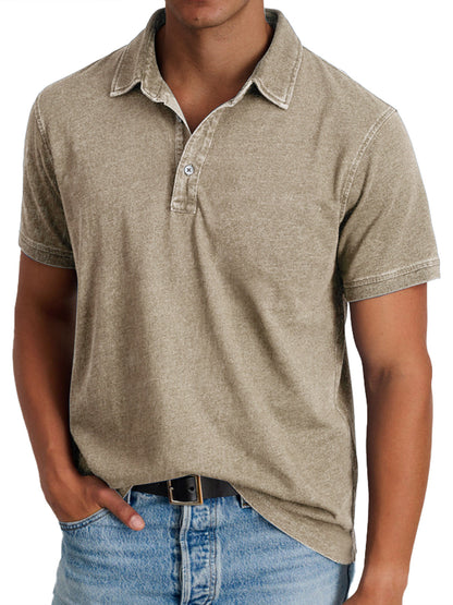 Spencer | Men's Vintage Washed Relaxed Polo Shirt