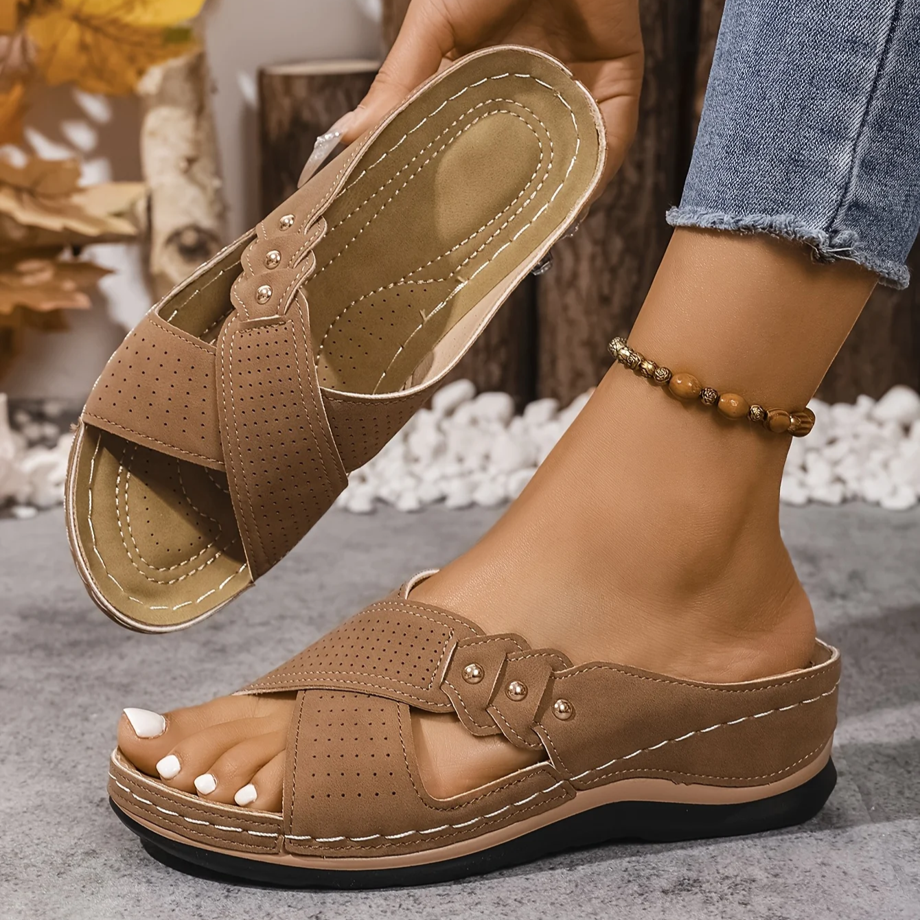 Ezera | Women's Orthopedic Arch Support Wedge Sandal