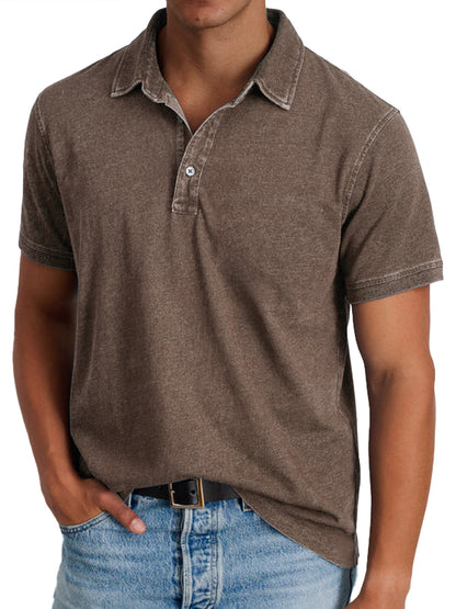 Spencer | Men's Vintage Washed Relaxed Polo Shirt