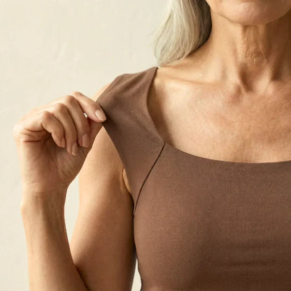 Althea | Women's Square Neck Built In Bra Tank Top