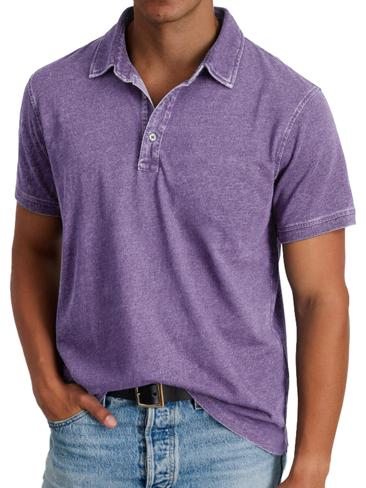 Spencer | Men's Vintage Washed Relaxed Polo Shirt