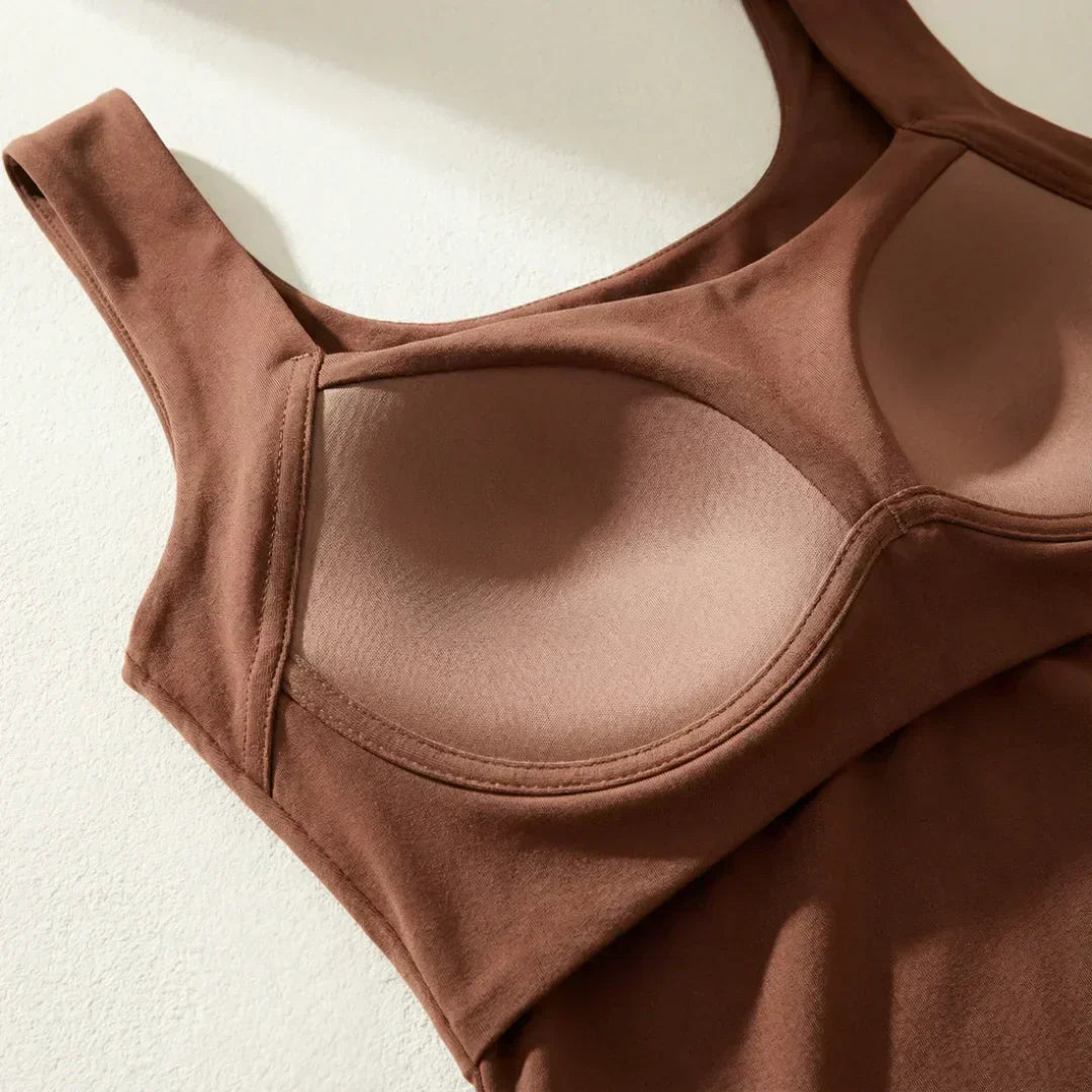 Althea | Women's Square Neck Built In Bra Tank Top