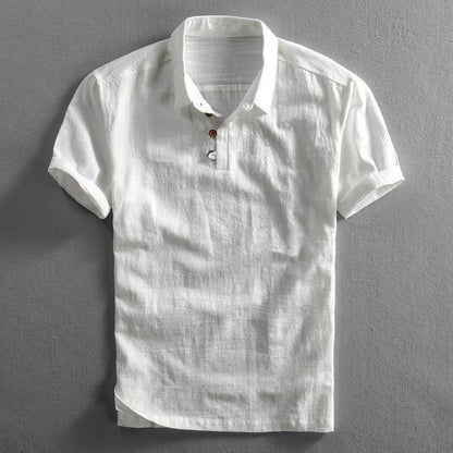 Edward | Men's Linen Blend Classic Relaxed Polo Shirt
