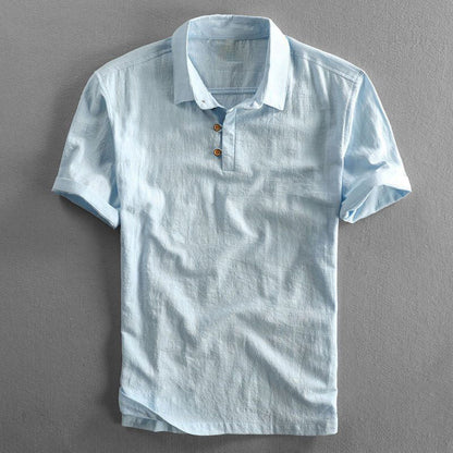 Edward | Men's Linen Blend Classic Relaxed Polo Shirt