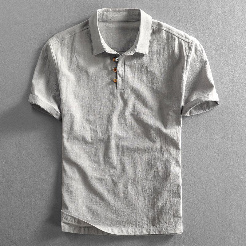 Edward | Men's Linen Blend Classic Relaxed Polo Shirt