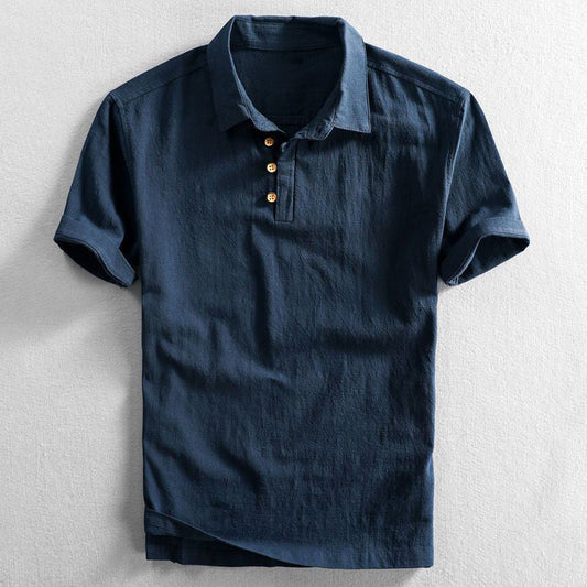 Edward | Men's Linen Blend Classic Relaxed Polo Shirt