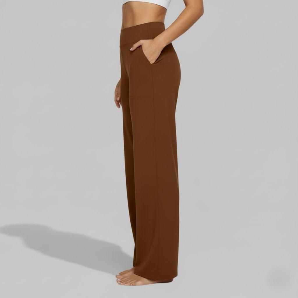Camille | High Waist Wide Leg Stretch Casual Pants