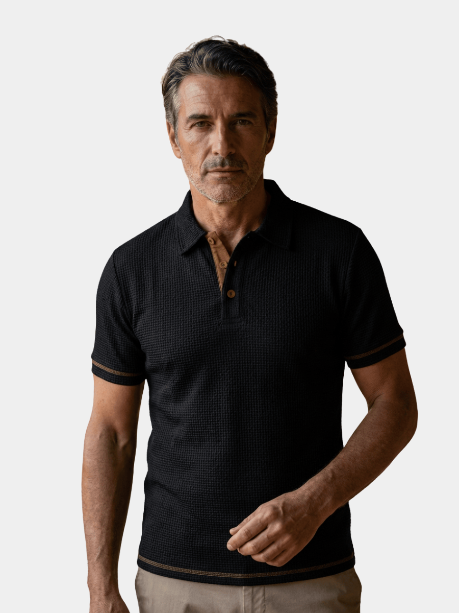 Marco | Men's Breathable Textured Modern Polo Shirt