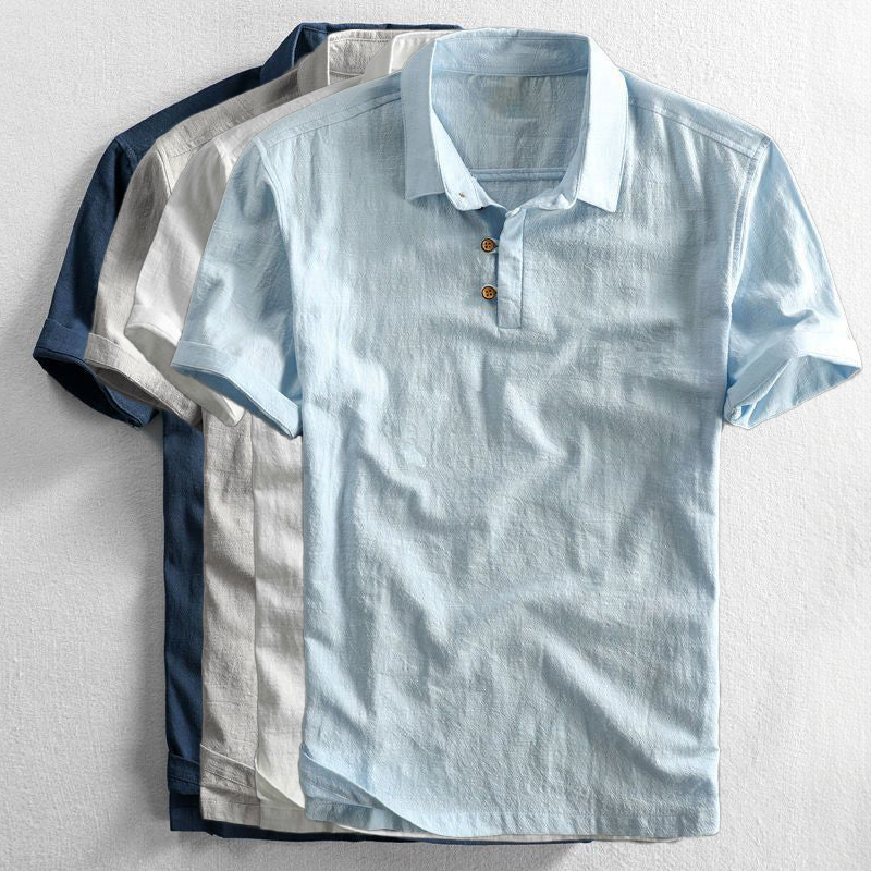 Edward | Men's Linen Blend Classic Relaxed Polo Shirt