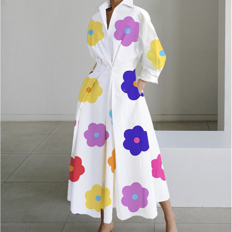 Vienna | Women's Elegant Collared Wrap Front Pleated A Line Maxi Dress