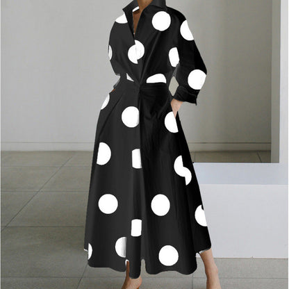 Vienna | Women's Elegant Collared Wrap Front Pleated A Line Maxi Dress
