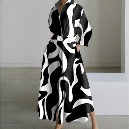 Vienna | Women's Elegant Collared Wrap Front Pleated A Line Maxi Dress