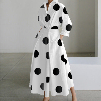 Vienna | Women's Elegant Collared Wrap Front Pleated A Line Maxi Dress