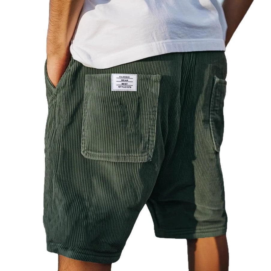 Xavier | Men's Corduroy Relaxed Fit Cargo Shorts