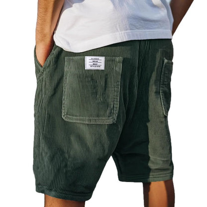 Xavier | Men's Corduroy Relaxed Fit Cargo Shorts