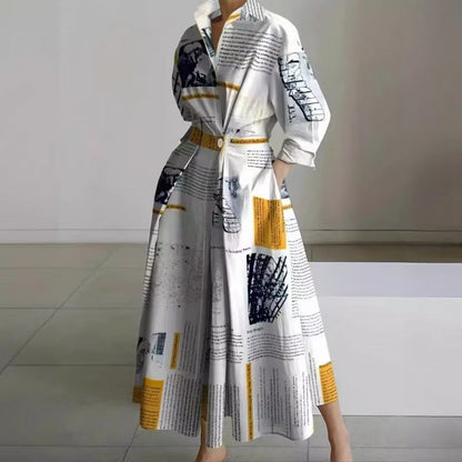 Vienna | Women's Elegant Collared Wrap Front Pleated A Line Maxi Dress