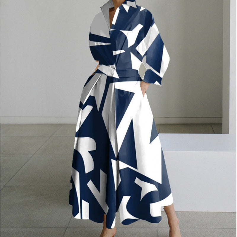 Vienna | Women's Elegant Collared Wrap Front Pleated A Line Maxi Dress