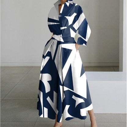 Vienna | Women's Elegant Collared Wrap Front Pleated A Line Maxi Dress