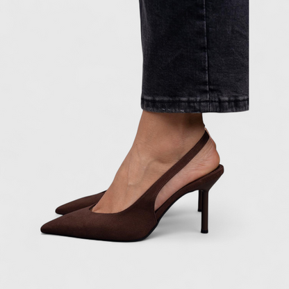 Alice | Women's Pointed Toe Slingback Comfort Heels