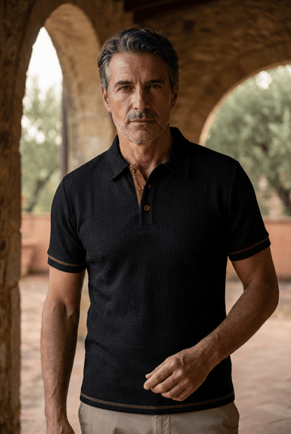 Marco | Men's Breathable Textured Modern Polo Shirt