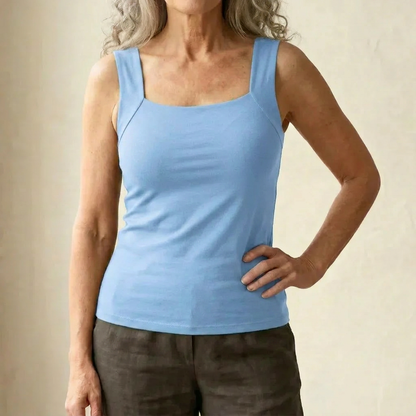 Althea | Women's Square Neck Built In Bra Tank Top