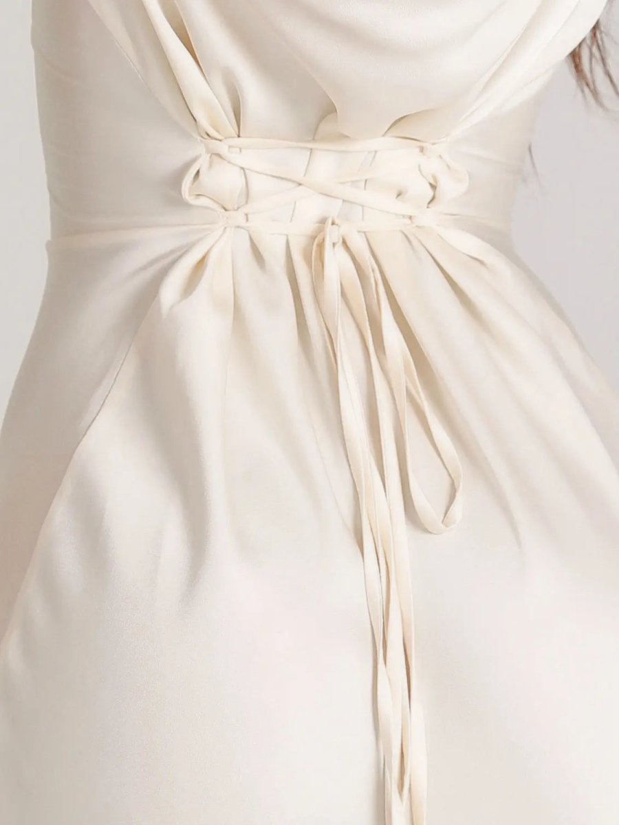 Celine | Women's Long Sleeve Satin Elegant Maxi Dress