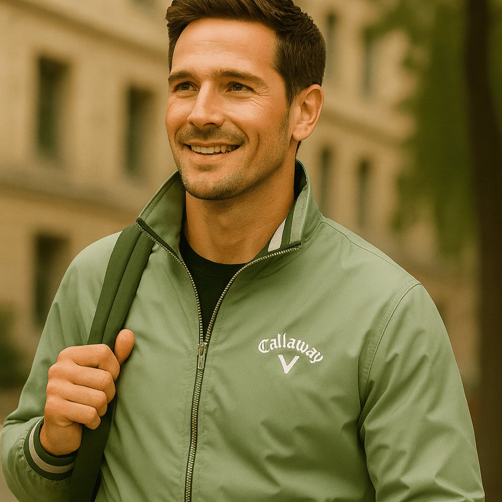 Matthew | Water Resistant Full Zip Stripe Trim Athletic Windbreaker Jacket