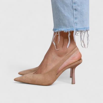 Alice | Women's Pointed Toe Slingback Comfort Heels