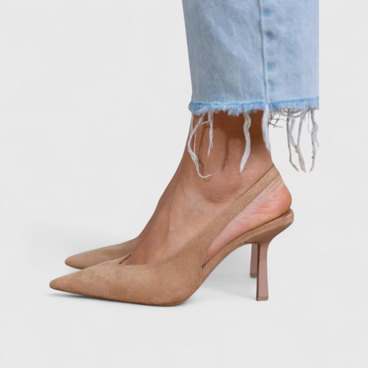 Alice | Women's Pointed Toe Slingback Comfort Heels